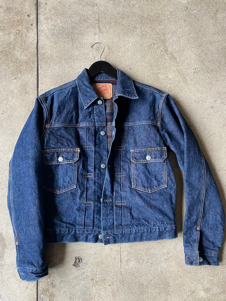 ジャケット・アウター DAMEGE DENIM JACKET type-2 APC Work Jean Denim Jacket Stitching Selvage Mesh Lining