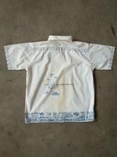 1950s Queentex Open Collar Button Up Shirt