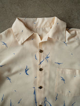 1960s Nautical Open Collar Button Up Shirt