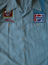 1960s "Pepsi" Mechanic Pinstripe Button Up Shirt