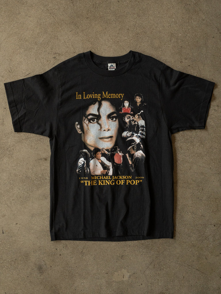 Michael Jackson T Shirt “In Loving Memory”. Sz L. Black with Graphics