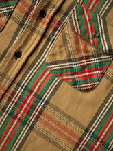 1980s Distressed Plaid Button Up Flannel