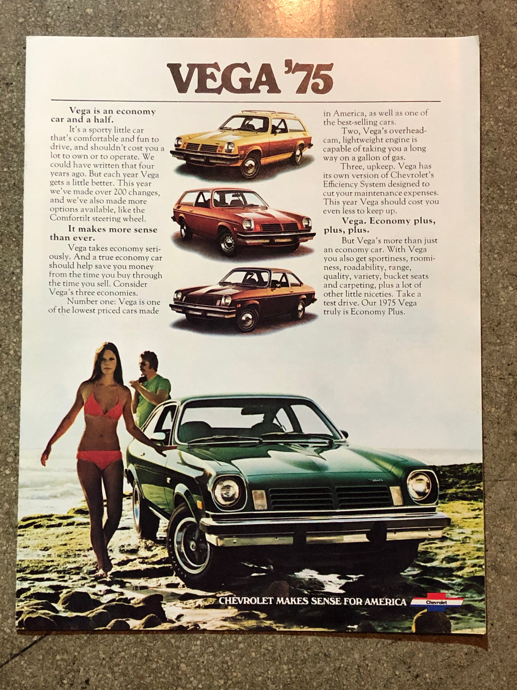 1975 Chevrolet Vega Dealers Sale Brochure