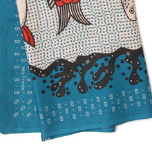 One Ear Brand “Sakana” Mosaic tile 70 x 70cm Bandanna - Silverlake, Accessories - Vinatge, One Ear Brand - Designer