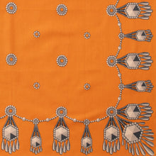 One Ear Brand “Filagree” tangerine 70 x 70cm Bandanna - Silverlake, Accessories - Vinatge, One Ear Brand - Designer
