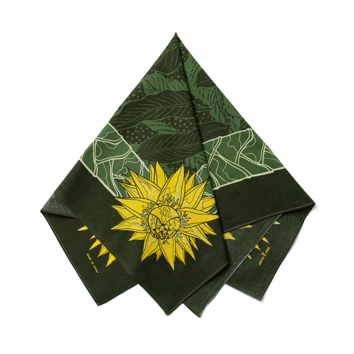 One Ear Brand “Musella lasiocarpa” Jungle Camo 70 x 70cm Bandanna - Silverlake, Accessories - Vinatge, One Ear Brand - Designer