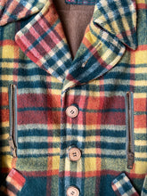 1960s Plaid Lined Wool Overcoat