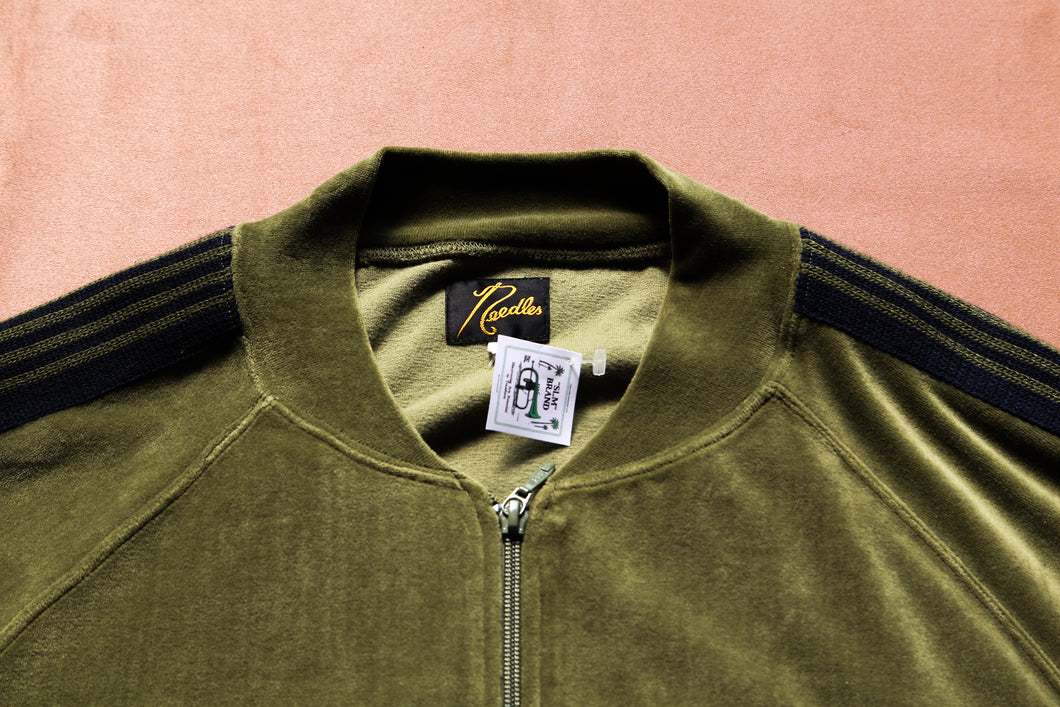 Needles Green Velour Track Jacket