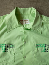 1950s Tiki Togs Open Collar Button Up Shirt
