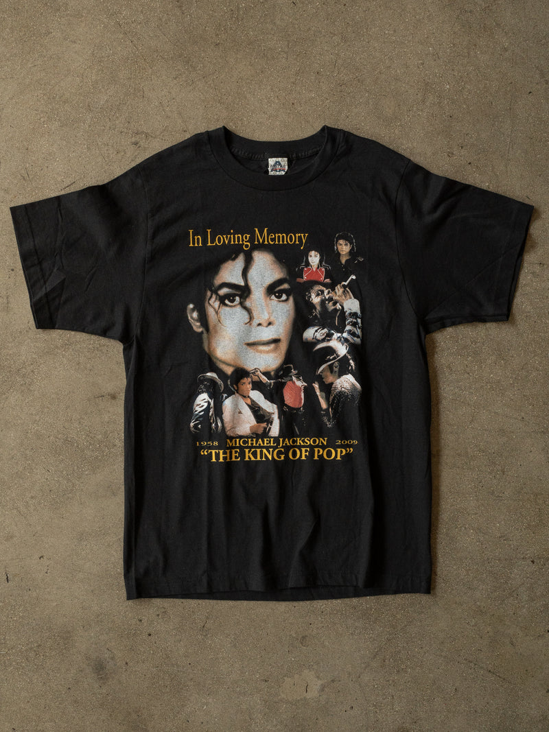 Michael Jackson T Shirt “In Loving Memory”. Sz L. Black with