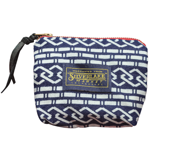 Zip Pouch Indigo Pattern - Silverlake, bags - Vinatge, Silverlake Market - Designer