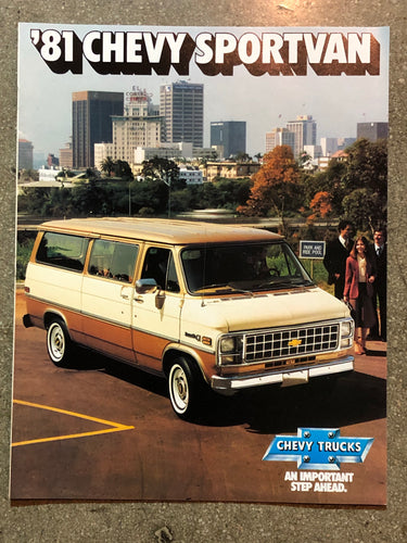 1981 Chevrolet Sport Van Dealers Sale Brochure