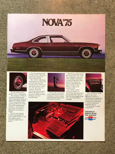 1975 Chevrolet Nova SS Dealers Sale Brochure