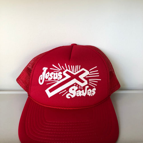 “Jesus Saves” Vintage Trucker Hat - Silverlake, Hat - Vinatge, Silverlake Market - Designer